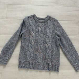 Purple heavy cable knit sweater